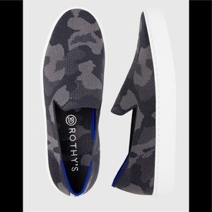 Rothys Slip on in gray camo. Size 9